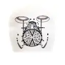 Drum set tattoo design idea