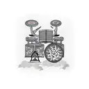 Drum set tattoo design idea