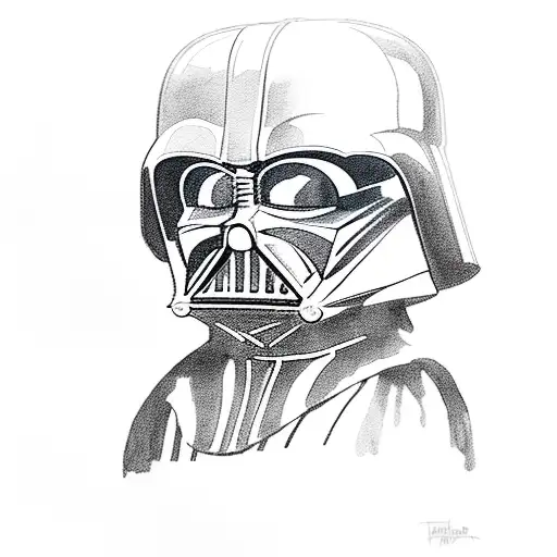 darth Vader and leia father daughter tattoo design idea