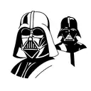 darth Vader and leia father daughter tattoo design idea