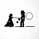 darth Vader and leia father daughter tattoo design idea