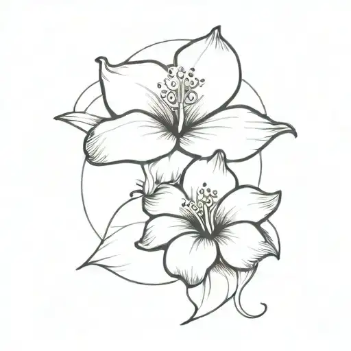 stingray with hibiscus inside tattoo design idea