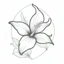 stingray with hibiscus inside tattoo design idea
