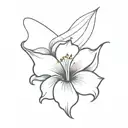 stingray with hibiscus inside tattoo design idea