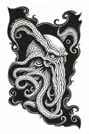 cthulhu head tattoo design idea