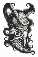 cthulhu head tattoo design idea