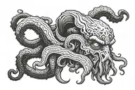 cthulhu head tattoo design idea