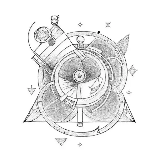telescope tattoo design idea