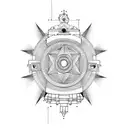 telescope tattoo design idea