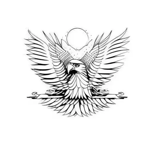 eagle landing talons tattoo design idea