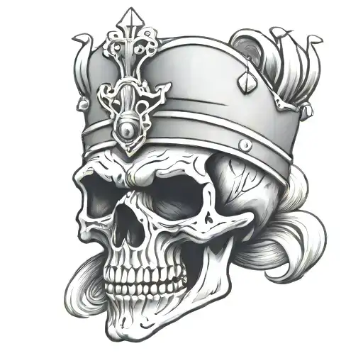 king skull tattoo design idea