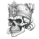 king skull tattoo design idea