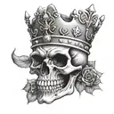 king skull tattoo design idea