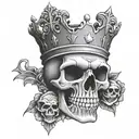 king skull tattoo design idea