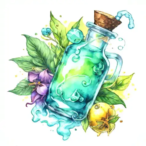 health and mana Potion tattoo design idea