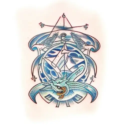 Matching tattoos S and T dragona tattoo design idea