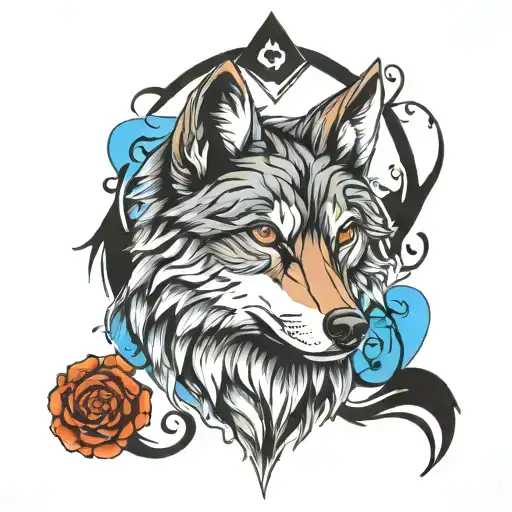 Wolf tattoo design idea