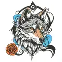 Wolf tattoo design idea