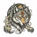 Wolf tattoo design idea