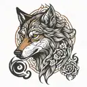Wolf tattoo design idea