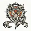 Wolf tattoo design idea