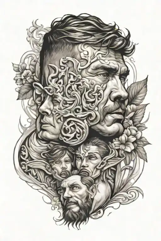 fatherhood tattoo design idea