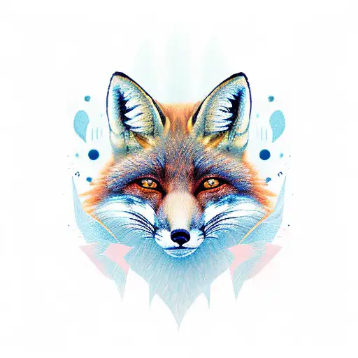Fox with one eye tattoo design idea