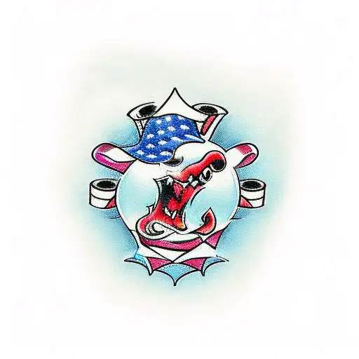 gambling man tattoo design idea