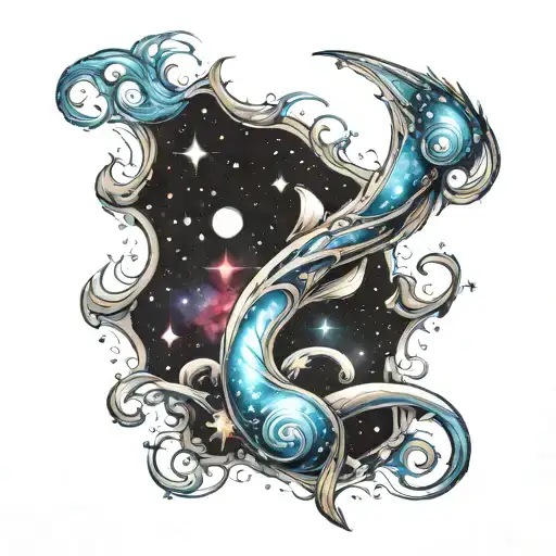milky way Galaxy  tattoo design idea