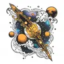 milky way Galaxy  tattoo design idea