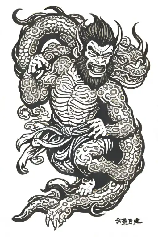 Sun Wukong tattoo design idea
