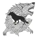 game of thrones stark wolf tattoo design idea