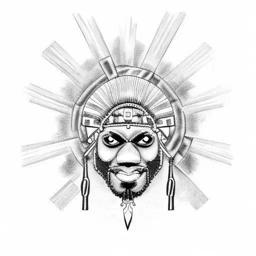 Afro Caribbean symbolism barbados tattoo design idea