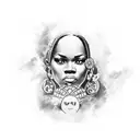 Afro Caribbean symbolism barbados tattoo design idea