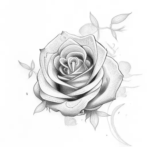 cross roses tattoo design idea