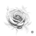 cross roses tattoo design idea