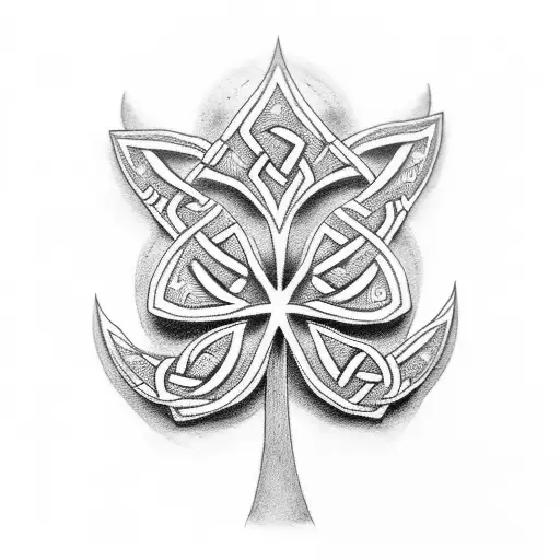 shamrock fighting irish tattoo design idea
