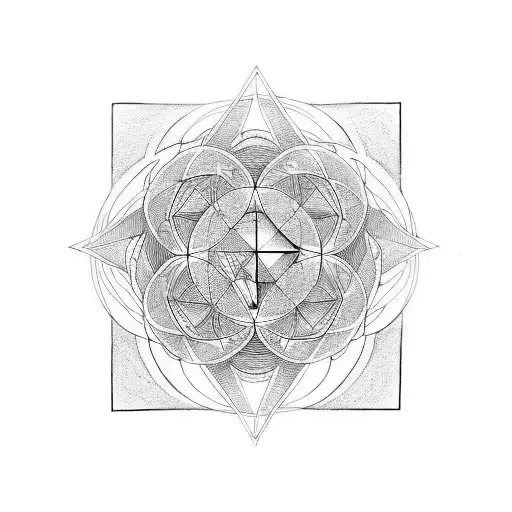 Metatron cube tattoo design idea
