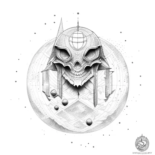 earth sign tattoo design idea