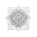 Metatron cube tattoo design idea