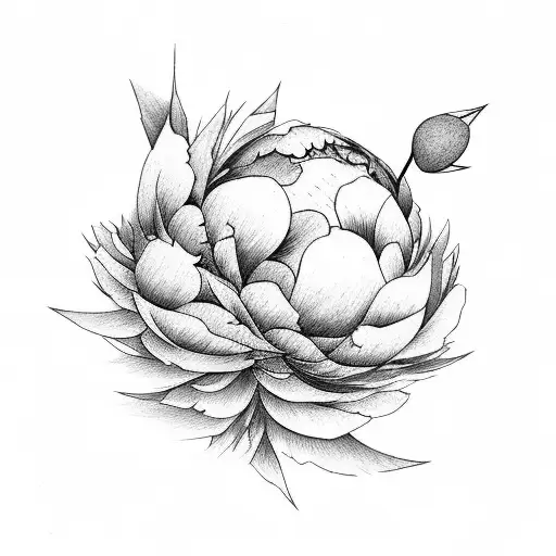 Japanese peonies  tattoo design idea