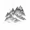 me and my friend are planning on getting a same tattoo on the triceps we are planning a tattoo of mountains and valleys tattoo design idea