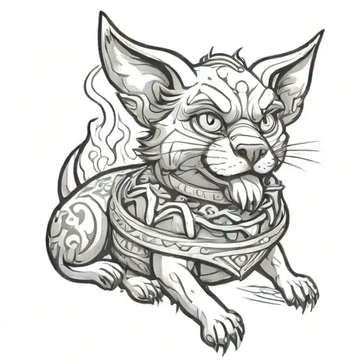 hot dog, chat, world of warcraft tattoo design idea