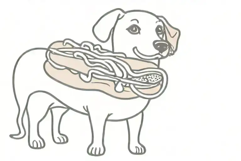 hot dog chat tattoo design idea
