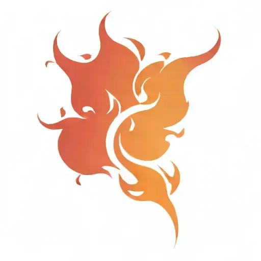 flame tattoo design for man  burning hot raging flame single flame multi colour slim tall tribal symbol tattoo design idea