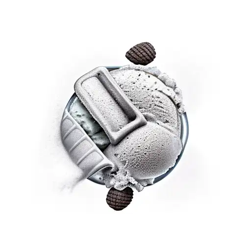 diligence, responsibility and ice cream. tattoo design idea