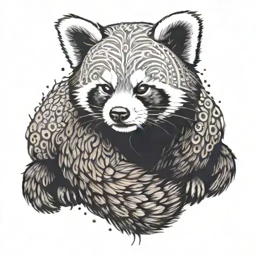red panda tattoo design idea