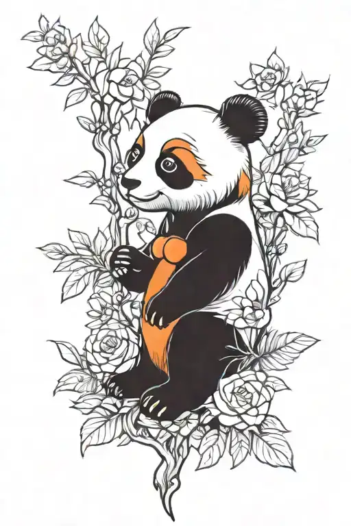 Child loss, depression, bipolar, daughter, Africa, born in 23/03/1996, panda, fox.  tattoo design idea