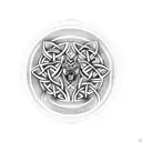 Celtic Knot in the Shape of a Wolf tattoo design idea