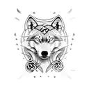 Celtic Knot in the Shape of a Wolf tattoo design idea